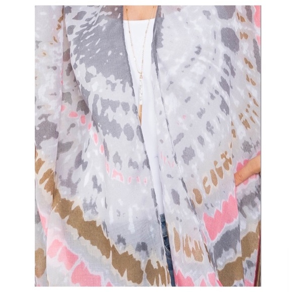 Tie dyed boho kimono top - Picture 5 of 6